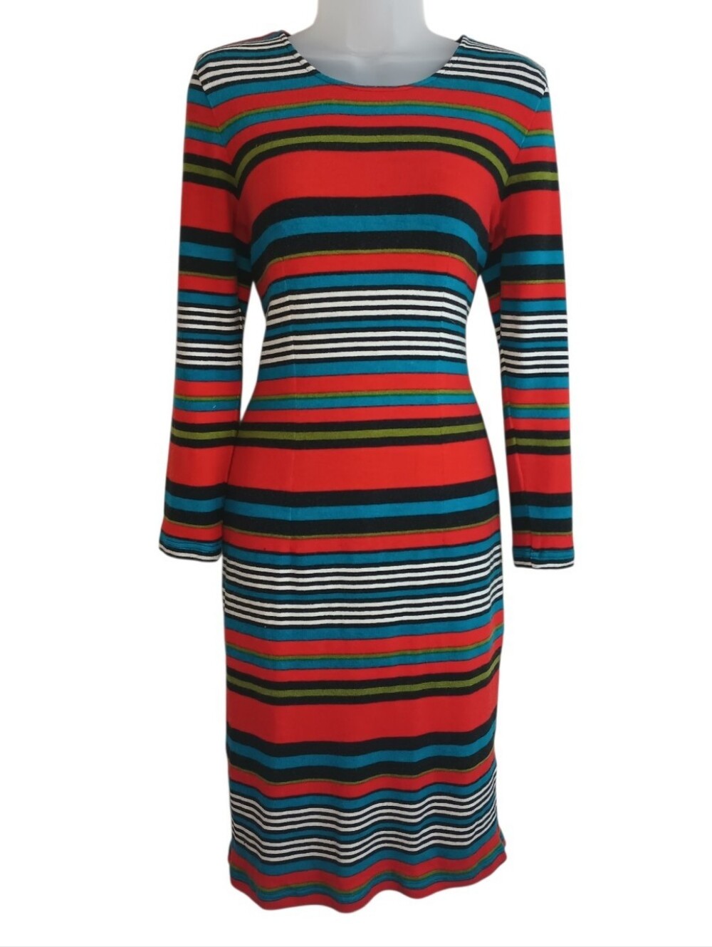 Bettie Page Modcloth Retro Striped Midi Sweater Dress ASO The Carrie Diaries